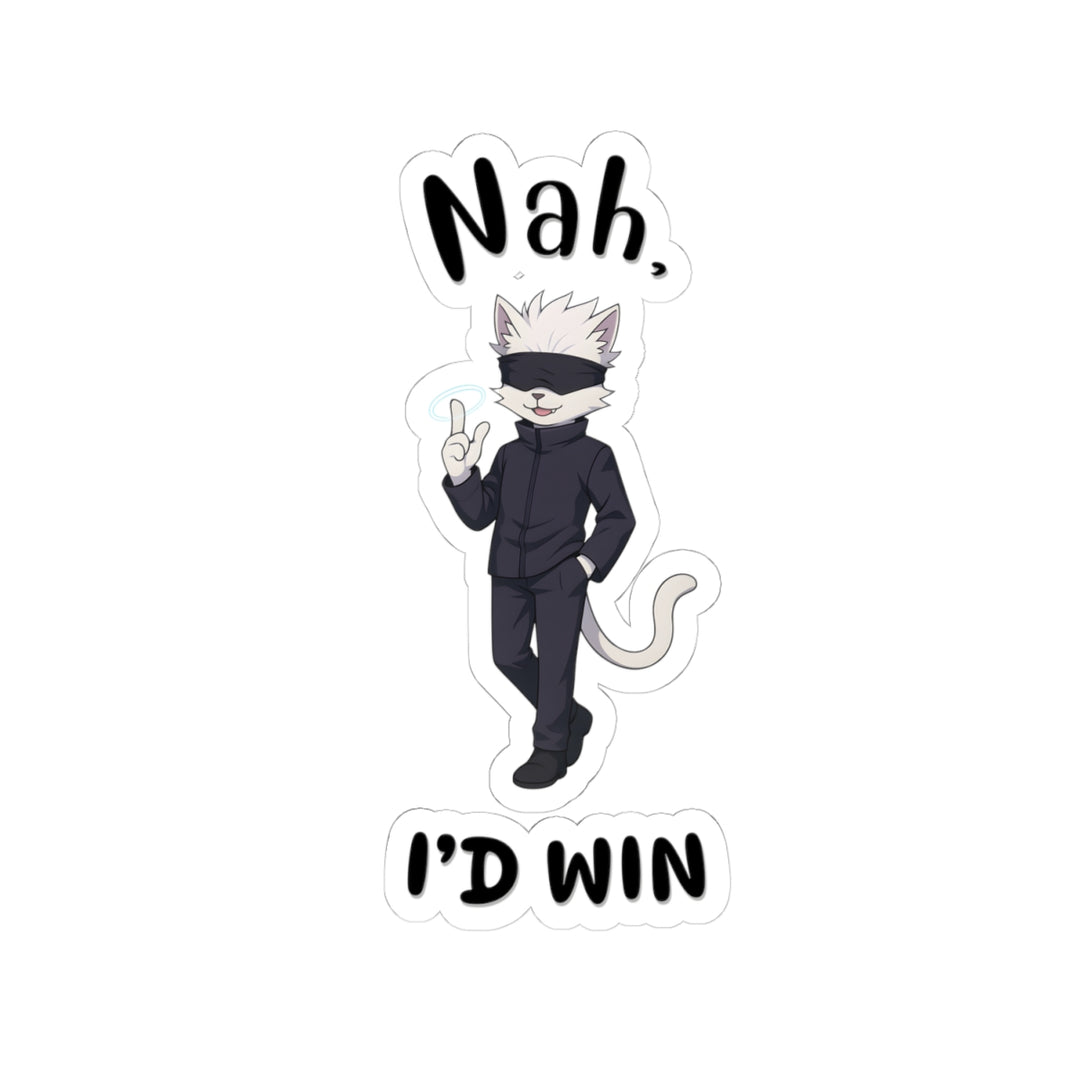 Cool Cat Quotes Kiss-Cut Stickers, Fun Laptop Decals, Whimsical Home Decor, Gift for Cat Lovers, Playful Sticker Collection