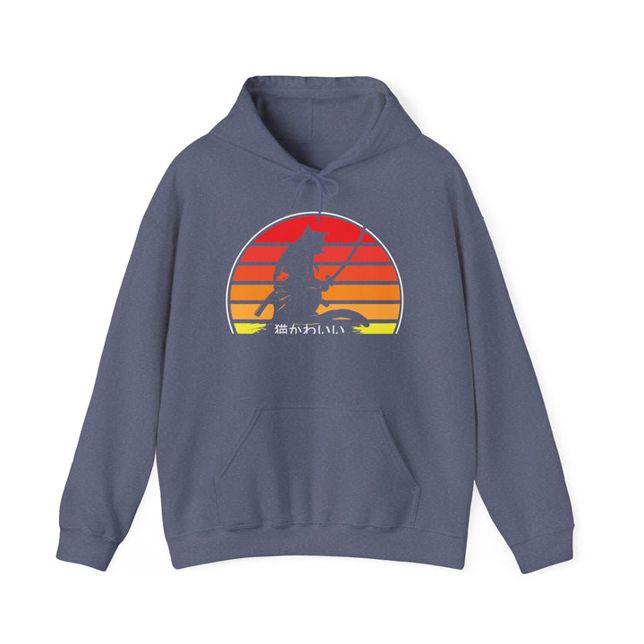 Samurai Cat Sunset Hoodie