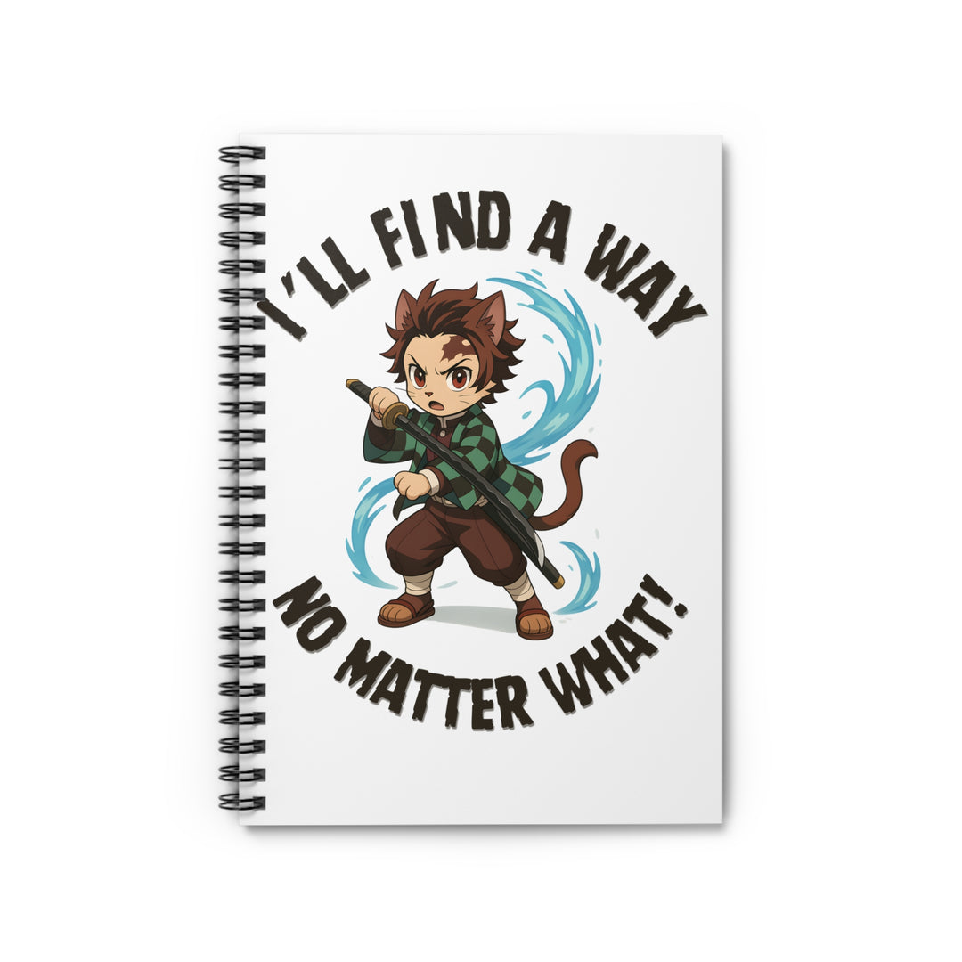 Anime Inspiration Notebook - Motivational Spiral Journal, Perfect for Students, Gift for Creatives, School Supplies, Writing Journal