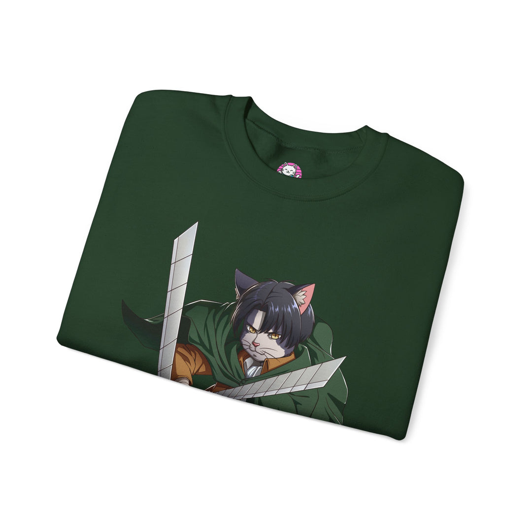 Anime-Inspired Cat Warrior Crewneck Sweatshirt, Cozy Unisex Sweatshirt, Gift for Anime Lovers, Perfect for Fall and Winter, Cute [...]