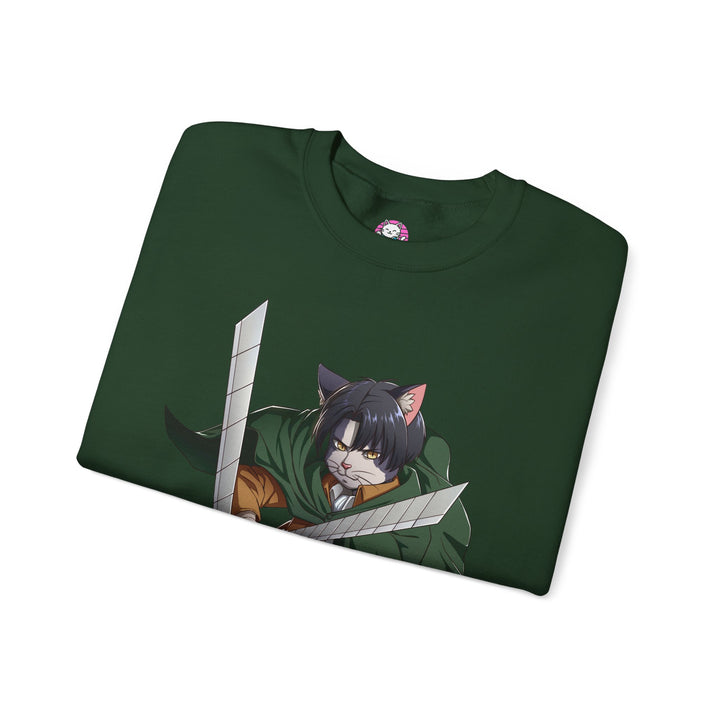 Anime-Inspired Cat Warrior Crewneck Sweatshirt, Cozy Unisex Sweatshirt, Gift for Anime Lovers, Perfect for Fall and Winter, Cute [...]