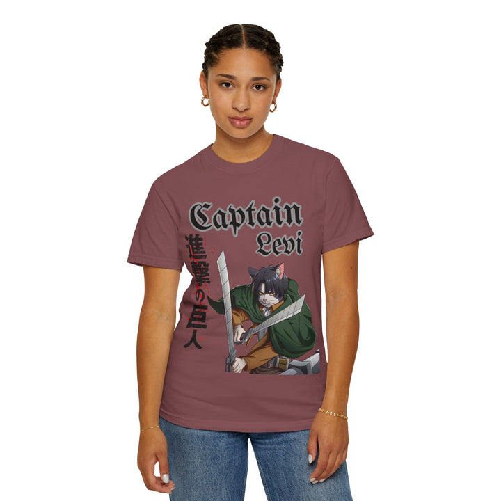 Captain Levi Anime Cat T-Shirt
