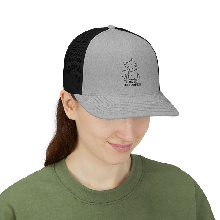 Funny Cat Snapback Trucker Cap - I Need Ibuprofen Embroidery, Gift for Cat Lovers, Casual Hat, Perfect for Festivals, Birthdays, or [...]
