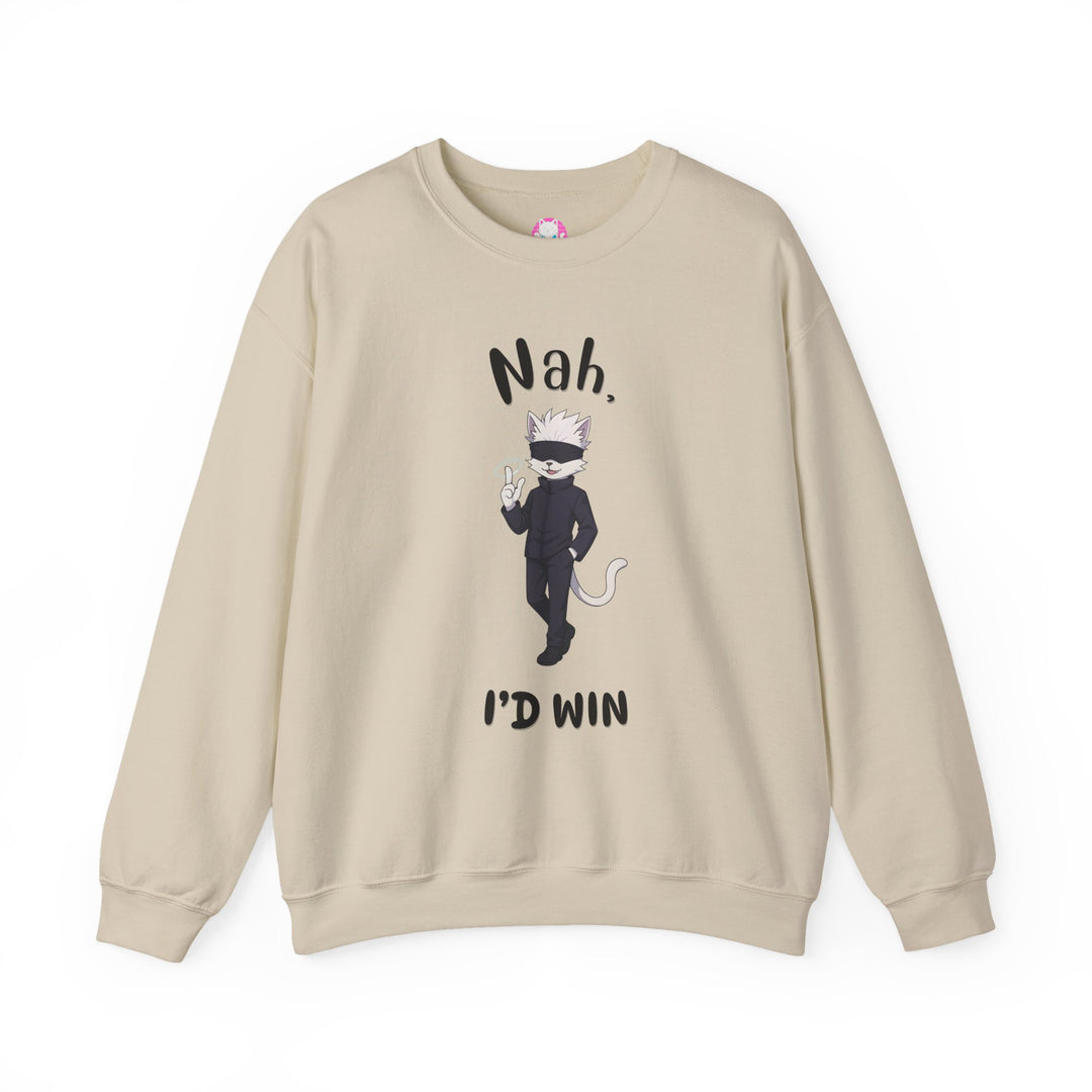 Cool Cat Sweatshirt, Funny Sweatshirt, Gift for Cat Lovers, Casual Outfit, Unisex Crewneck Sweatshirt, Unique Design