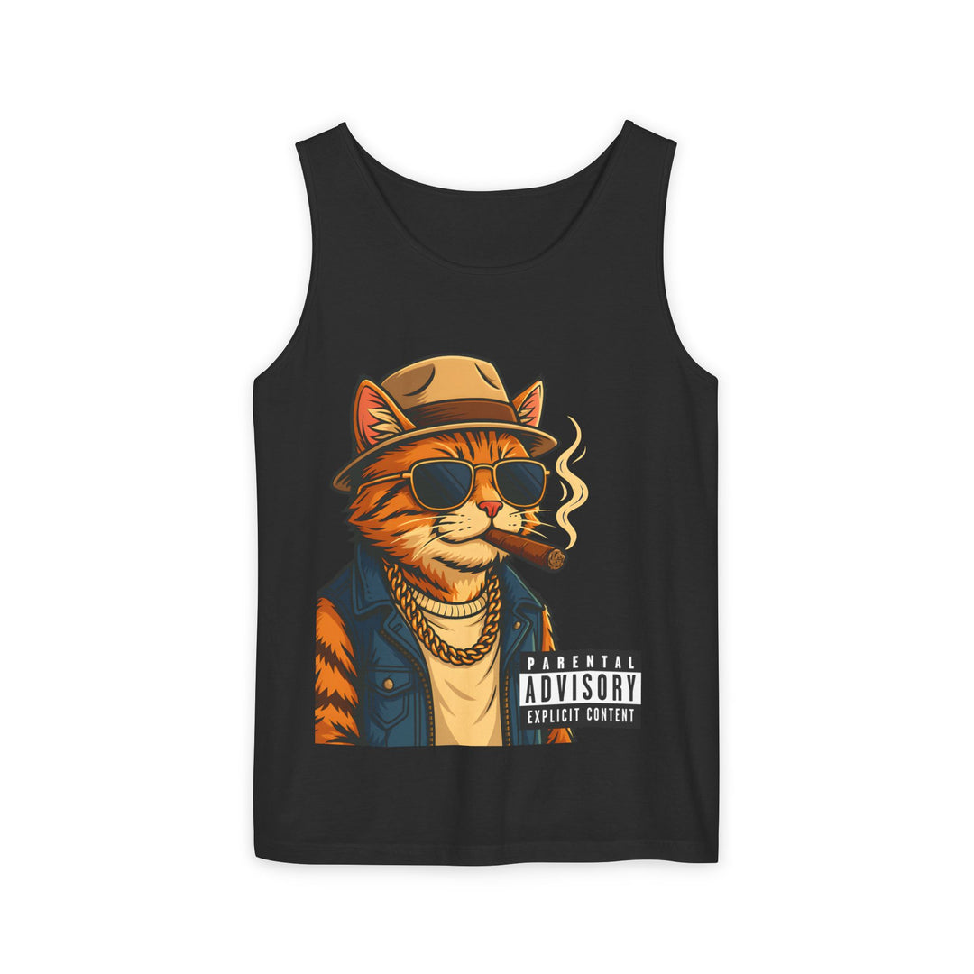 Cool Cat Unisex Tank Top - Funny Cat Graphic Tee, Summer Wear, Gift for Cat Lovers, Beach Party Essential, Casual Streetwear