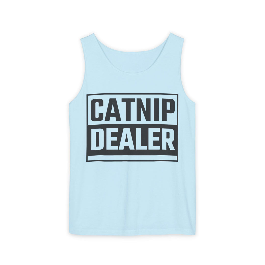 Catnip Dealer Tank Top, Funny Pet Lover Gift, Summer Sleepwear, Cat Mom Shirt, Unisex Casual Wear
