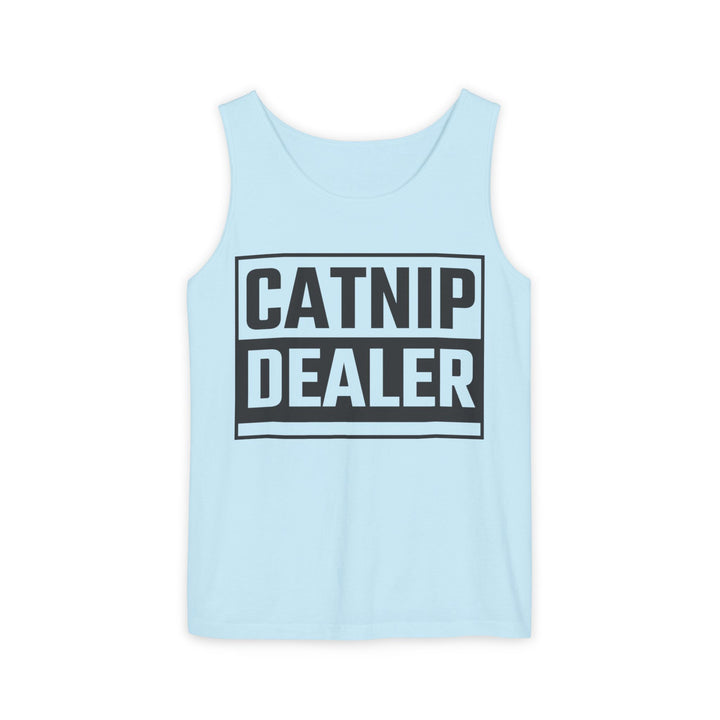 Catnip Dealer Tank Top, Funny Pet Lover Gift, Summer Sleepwear, Cat Mom Shirt, Unisex Casual Wear