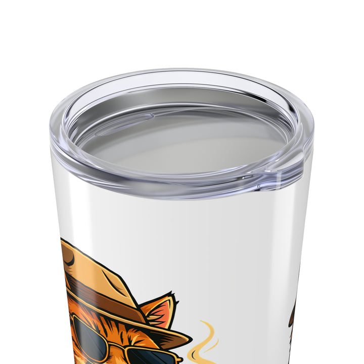 Cool Cat 20oz Tumbler - Fun Travel Mug, Gift for Cat Lovers, Cute Drinkware, Unique Holiday Present, Outdoor Adventure Cup