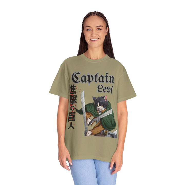 Captain Levi Anime Cat T-Shirt