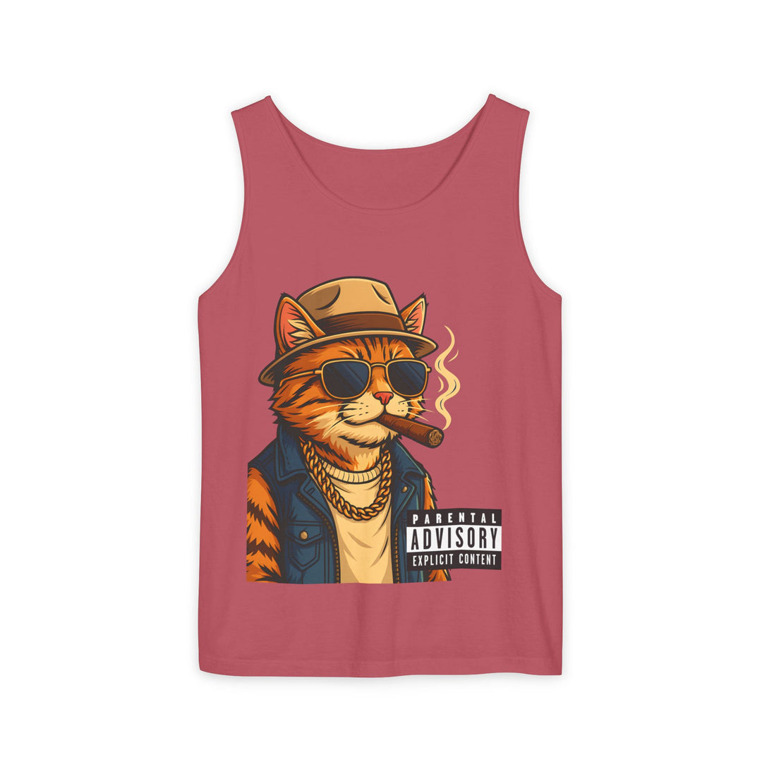 Cool Cat Unisex Tank Top - Funny Cat Graphic Tee, Summer Wear, Gift for Cat Lovers, Beach Party Essential, Casual Streetwear