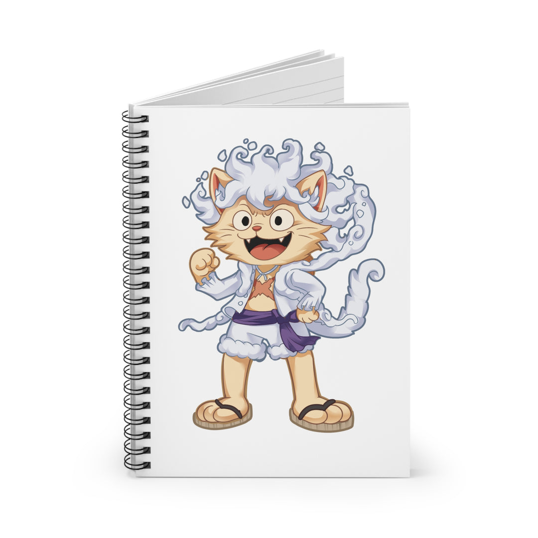 Whimsical Cat Character Spiral Notebook | Cute Design for Students, Journalers, Creatives, Gift Idea, School Supplies