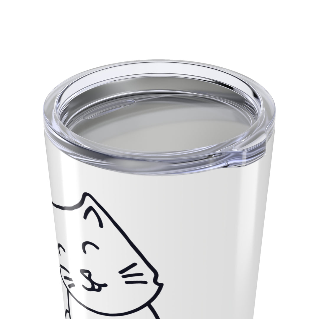 Funny Cat Tumbler 20oz, Cute Cat Lover Gift, Humor Mug, Coffee Travel Cup, Birthday Present, Pet Owner Drinkware