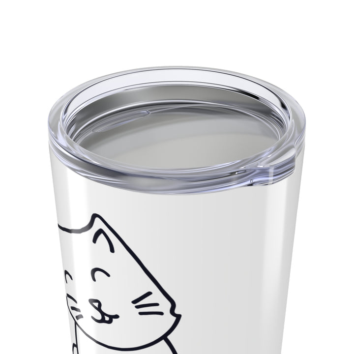 Funny Cat Tumbler 20oz, Cute Cat Lover Gift, Humor Mug, Coffee Travel Cup, Birthday Present, Pet Owner Drinkware