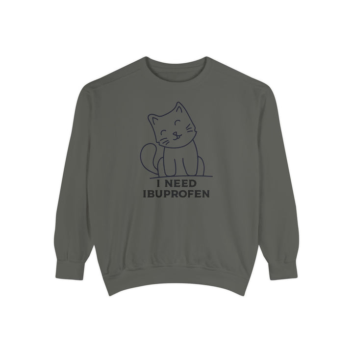 Cat-Themed Sweatshirt Featuring a Playful and Adorable Ghost Cat Holding a Candy Basket Cozy Gift for Cat Lovers Cute Animal Sweatshirt Funny Pet Apparel