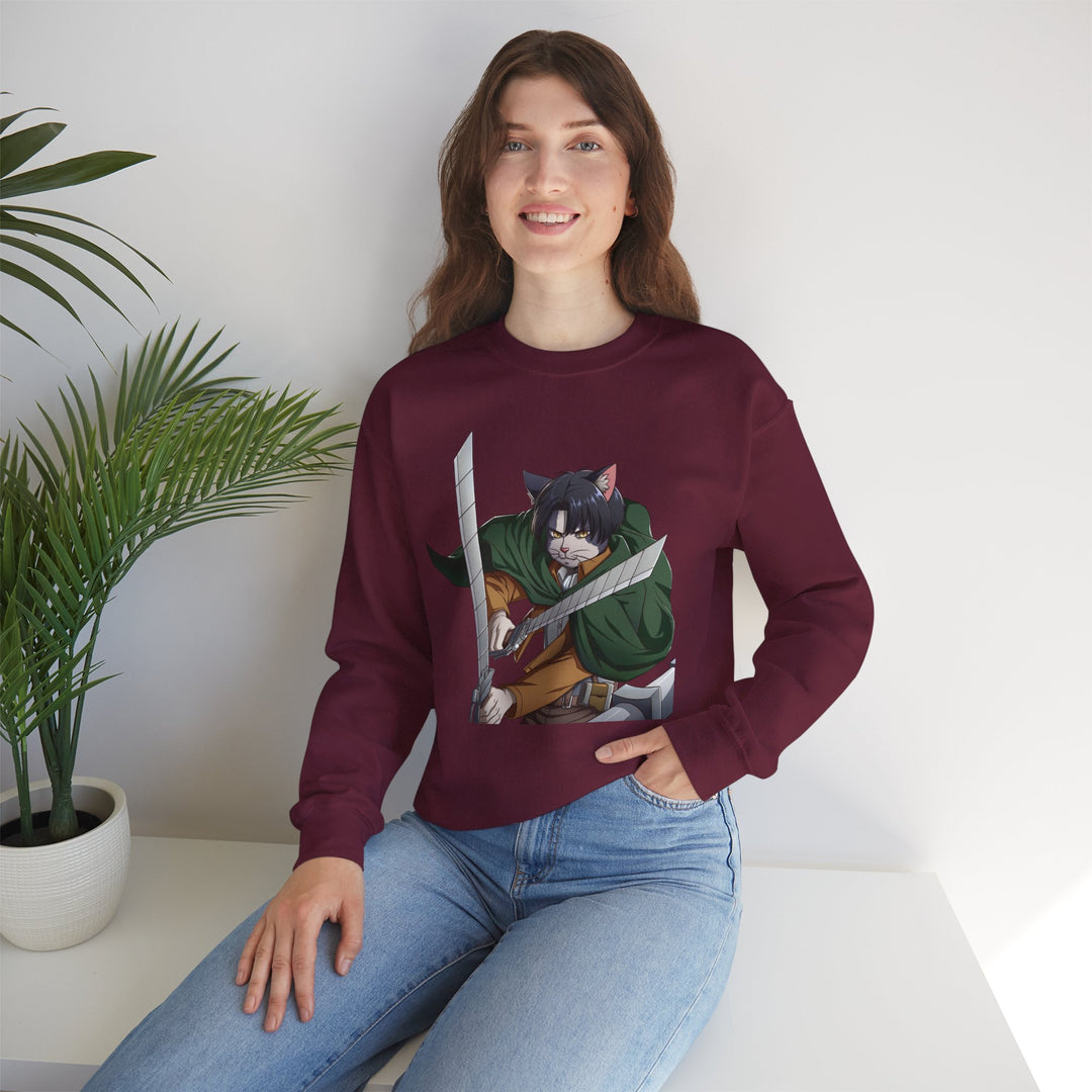 Anime-Inspired Cat Warrior Crewneck Sweatshirt, Cozy Unisex Sweatshirt, Gift for Anime Lovers, Perfect for Fall and Winter, Cute [...]