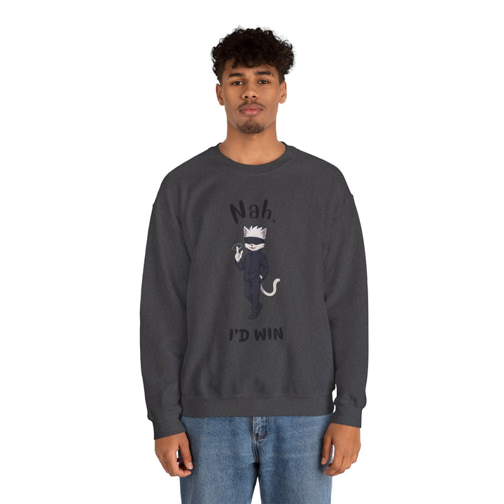 Cool Cat Sweatshirt, Funny Sweatshirt, Gift for Cat Lovers, Casual Outfit, Unisex Crewneck Sweatshirt, Unique Design