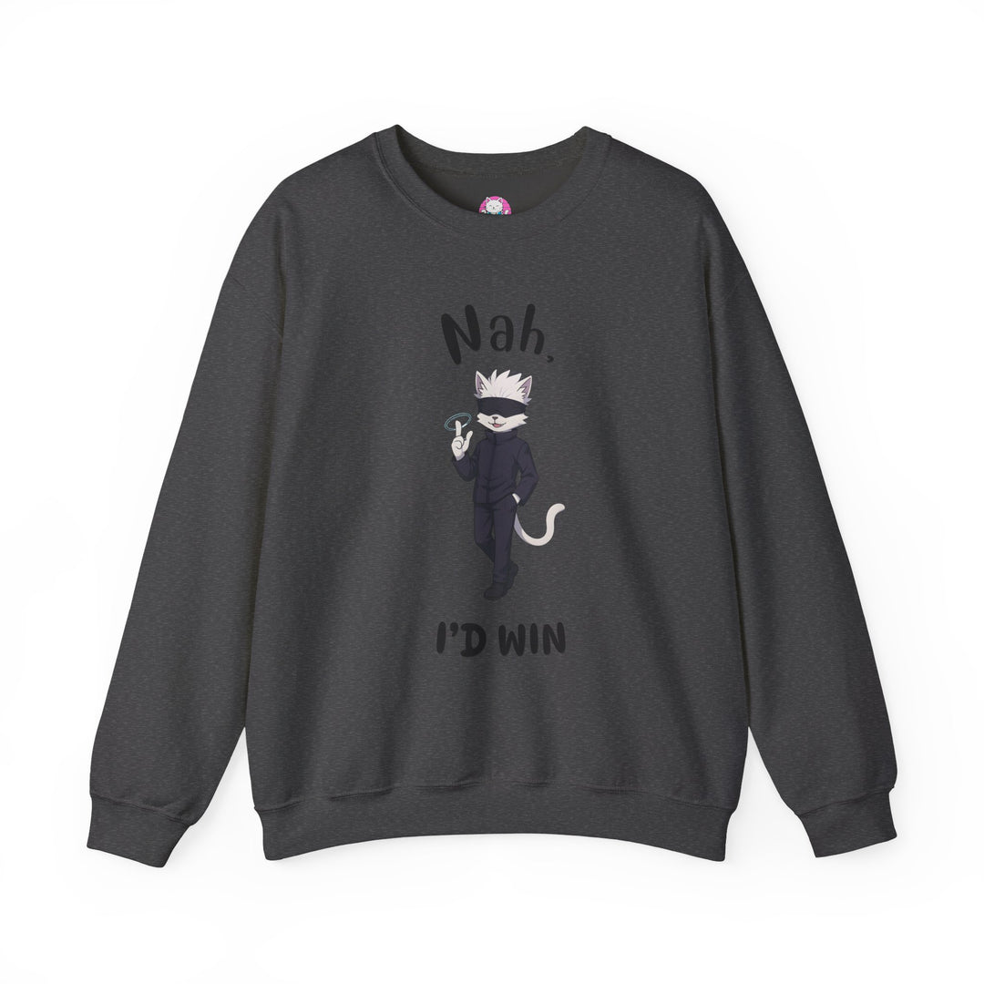 Cool Cat Sweatshirt, Funny Sweatshirt, Gift for Cat Lovers, Casual Outfit, Unisex Crewneck Sweatshirt, Unique Design