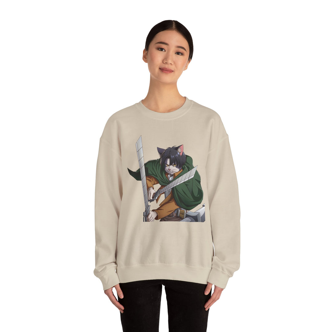 Anime-Inspired Cat Warrior Crewneck Sweatshirt, Cozy Unisex Sweatshirt, Gift for Anime Lovers, Perfect for Fall and Winter, Cute [...]
