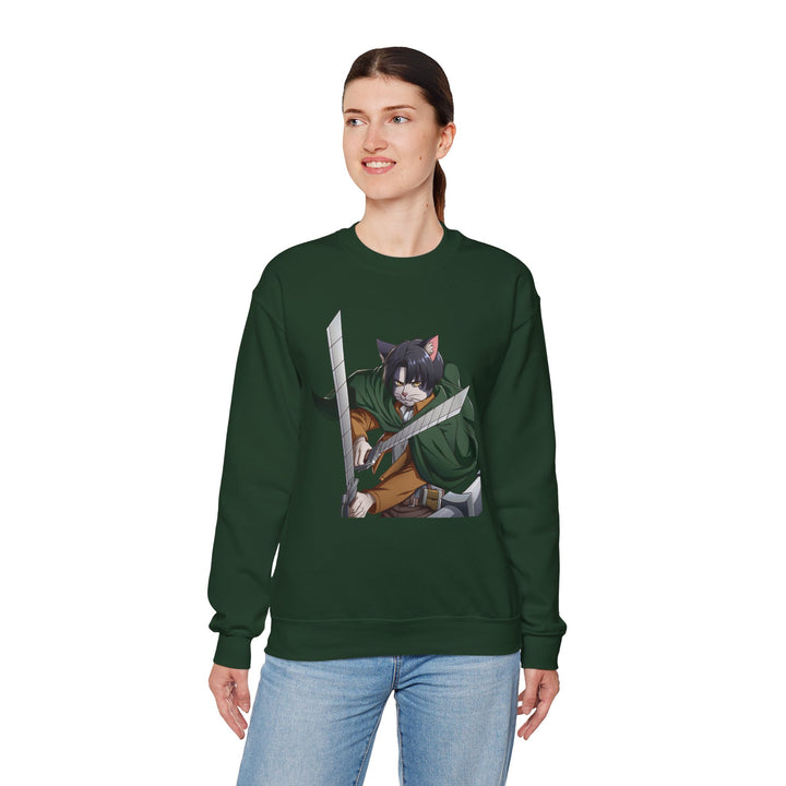 Anime-Inspired Cat Warrior Crewneck Sweatshirt, Cozy Unisex Sweatshirt, Gift for Anime Lovers, Perfect for Fall and Winter, Cute [...]