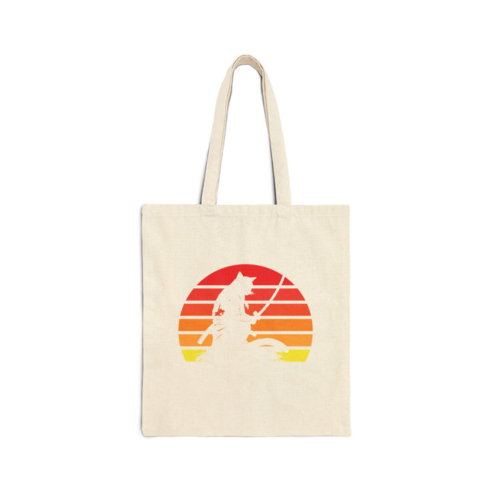 Retro Sunset Wolf Tote Bag, Eco-Friendly Shopping Bag, Gift for Animal Lovers, Beach Bag, Canvas Grocery Tote