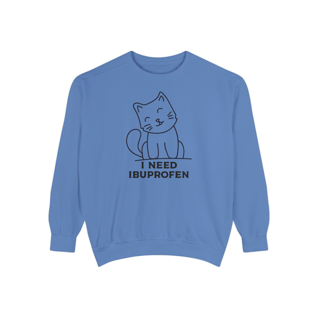Cat-Themed Sweatshirt Featuring a Playful and Adorable Ghost Cat Holding a Candy Basket Cozy Gift for Cat Lovers Cute Animal Sweatshirt Funny Pet Apparel