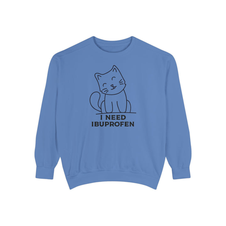 Cat-Themed Sweatshirt Featuring a Playful and Adorable Ghost Cat Holding a Candy Basket Cozy Gift for Cat Lovers Cute Animal Sweatshirt Funny Pet Apparel