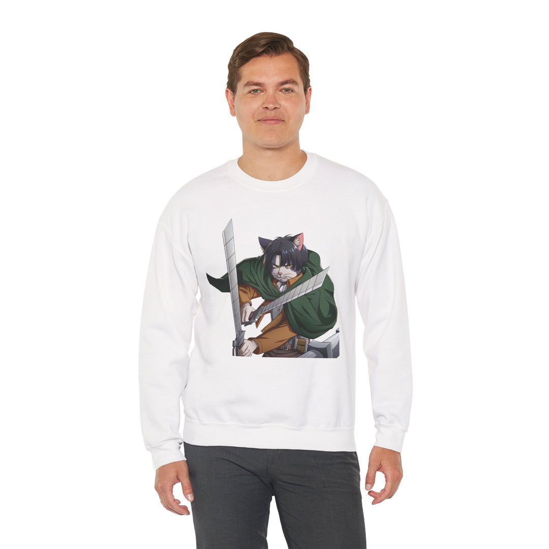 Anime-Inspired Cat Warrior Crewneck Sweatshirt, Cozy Unisex Sweatshirt, Gift for Anime Lovers, Perfect for Fall and Winter, Cute [...]