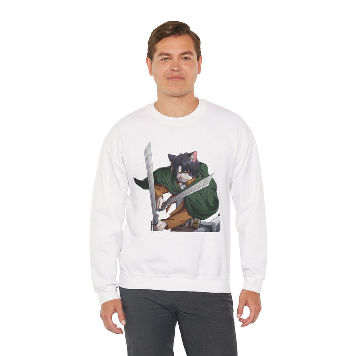 Anime-Inspired Cat Warrior Crewneck Sweatshirt, Cozy Unisex Sweatshirt, Gift for Anime Lovers, Perfect for Fall and Winter, Cute [...]