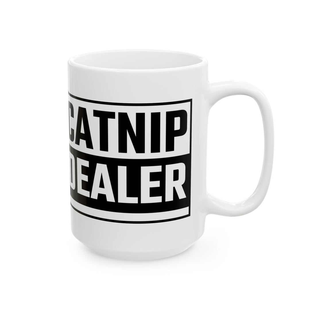 Catnip Dealer Ceramic Mug - Fun Gift for Cat Lovers, Perfect for Birthdays, Animal Enthusiasts, Home & Office Decor, Funny Coffee Cup
