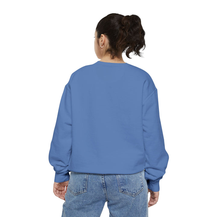 Cute Cat Character Sweatshirt Featuring a Whimsical Feline in a Cheerful Anime Inspired Pose for Fans of Unique Graphics Animal Lover Apparel Fun Fashion Casual Wear