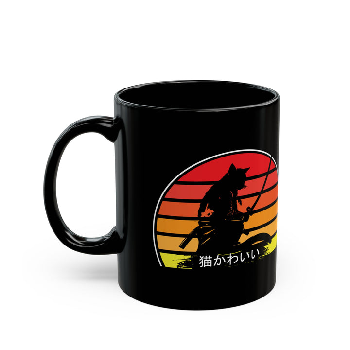 Sunset Samurai Cat Mug