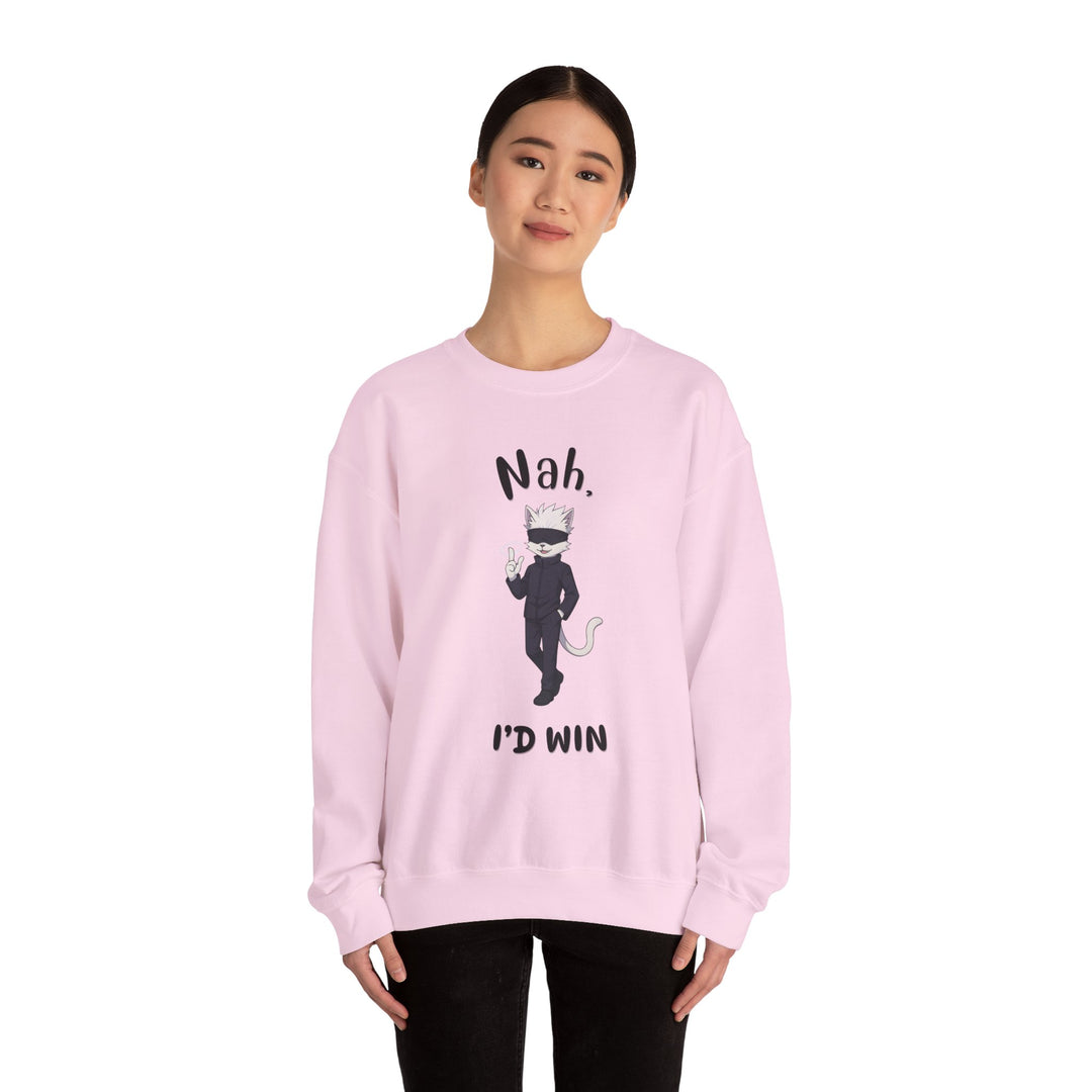 Cool Cat Sweatshirt, Funny Sweatshirt, Gift for Cat Lovers, Casual Outfit, Unisex Crewneck Sweatshirt, Unique Design