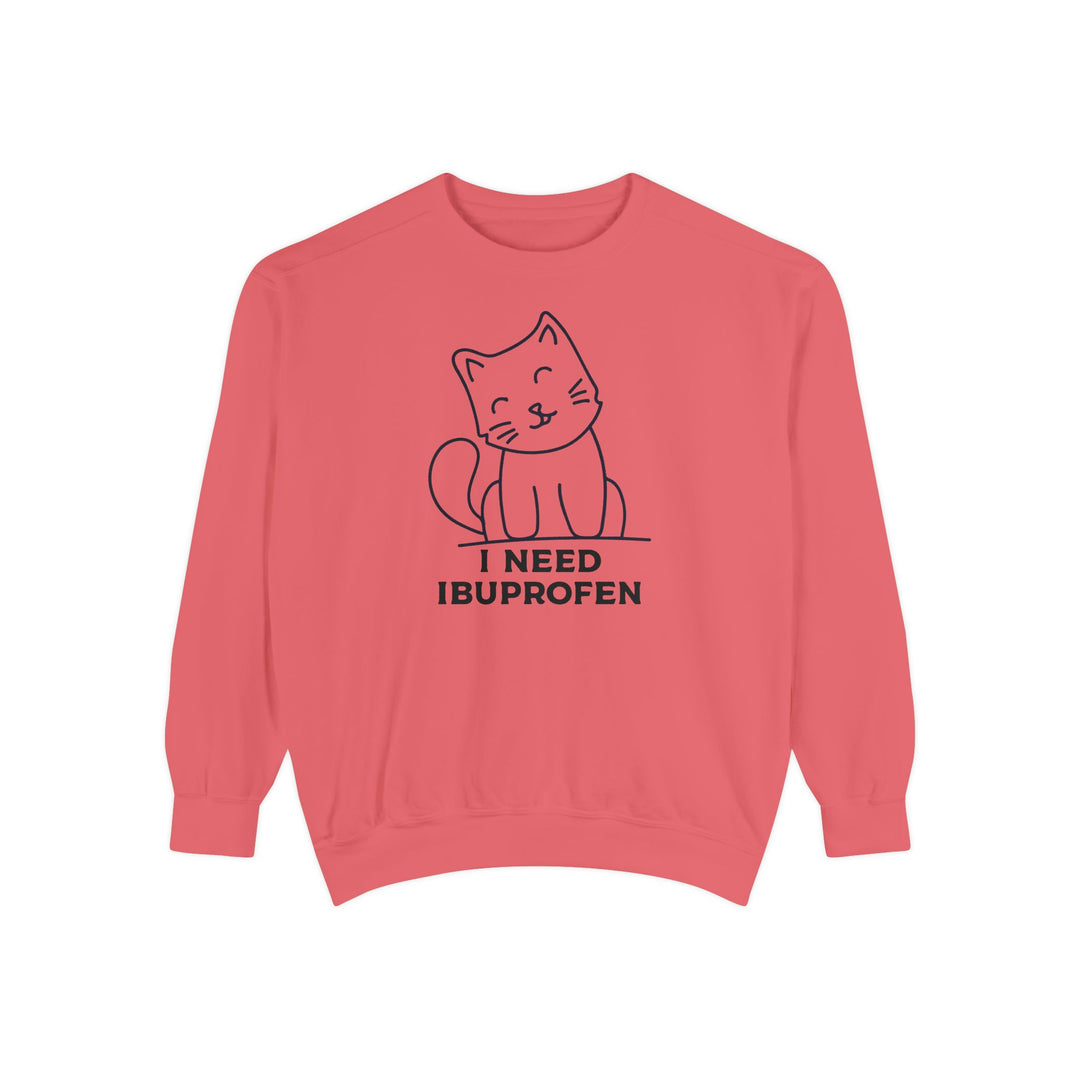 Cat-Themed Sweatshirt Featuring a Playful and Adorable Ghost Cat Holding a Candy Basket Cozy Gift for Cat Lovers Cute Animal Sweatshirt Funny Pet Apparel