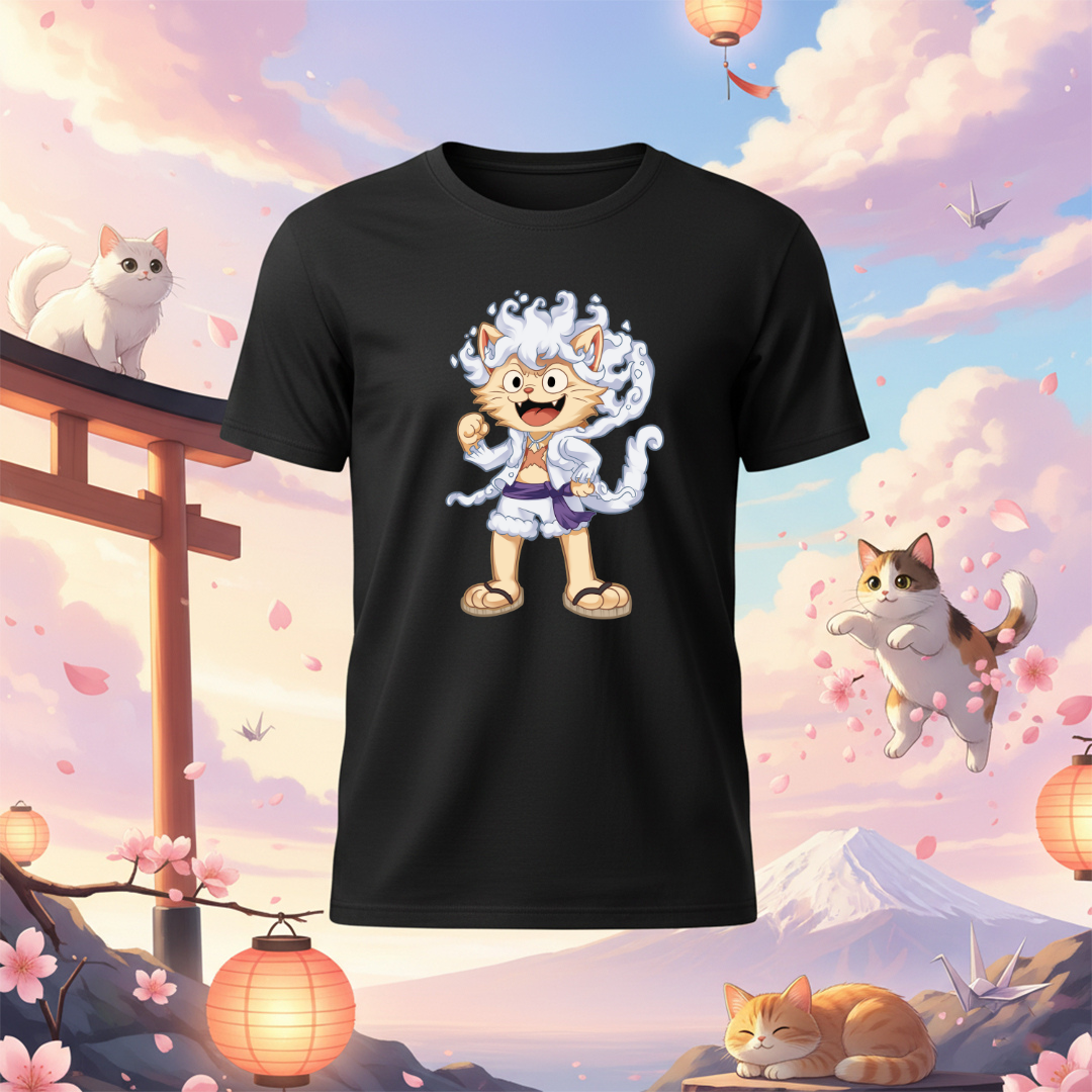Gear 5 Anime inspired Cat T-Shirt