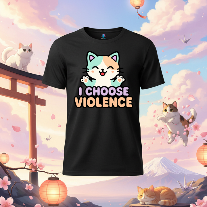 I Choose Violence Cat T-Shirt