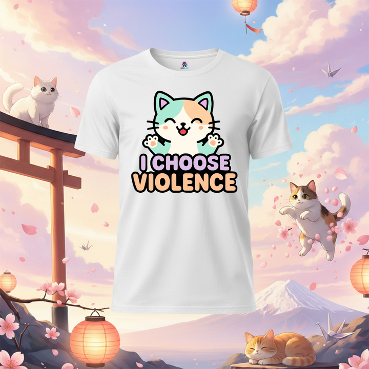 I Choose Violence Cat T-Shirt