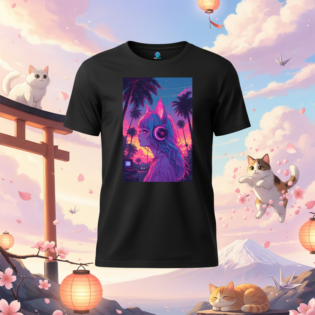 Retro Catgirl Vibes T-Shirt
