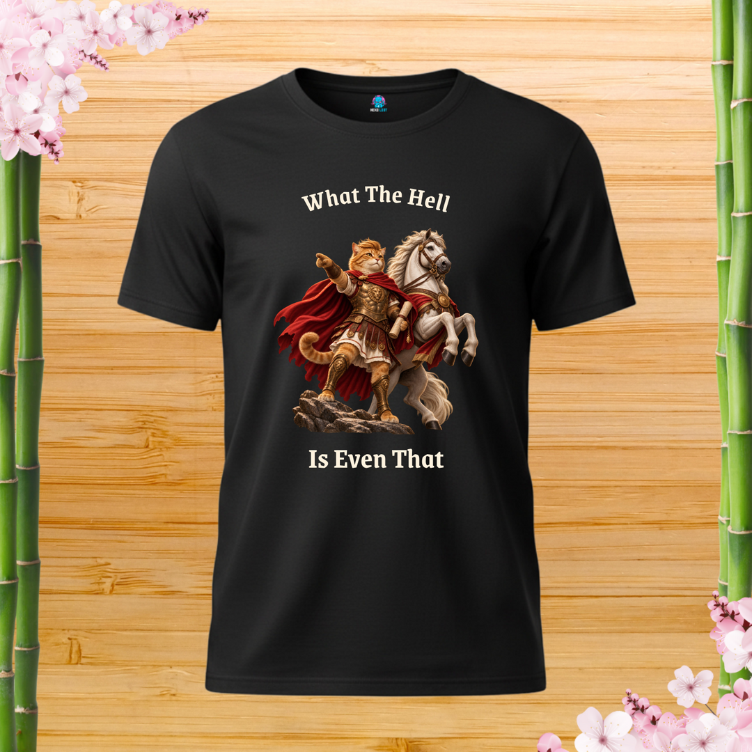 Alexander the Great Cat Cat T-Shirt — black shirt