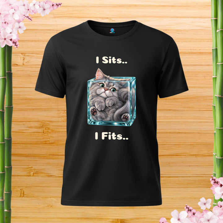 Liquid Cat Research Cat T-Shirt — black shirt