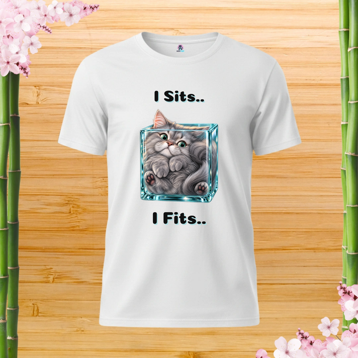 Liquid Cat Research Cat T-Shirt — white shirt