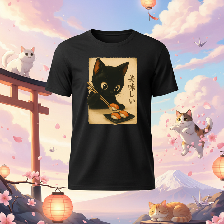 Cute Cat Sushi Lover T-Shirt