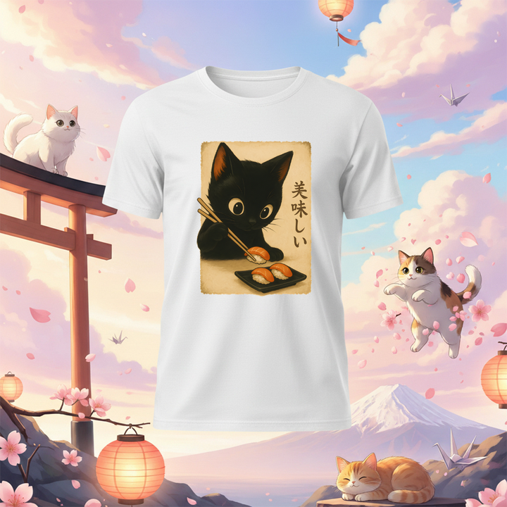 Cute Cat Sushi Lover T-Shirt